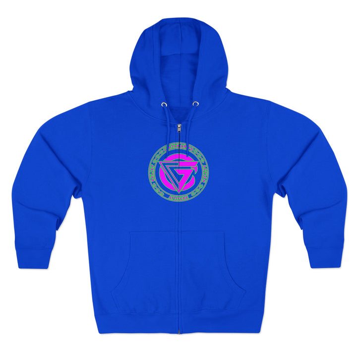 CG TIGER FLAME PURPLE GREEN /FIGHT FOR IT ZIP UP