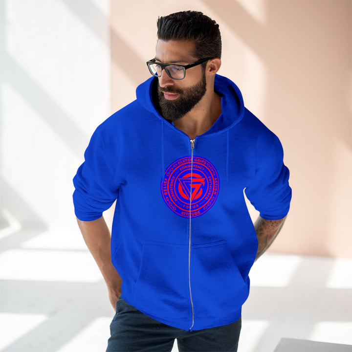 MAC VS SNAKE RED BLUE /LIFT OR DIE ZIP UP