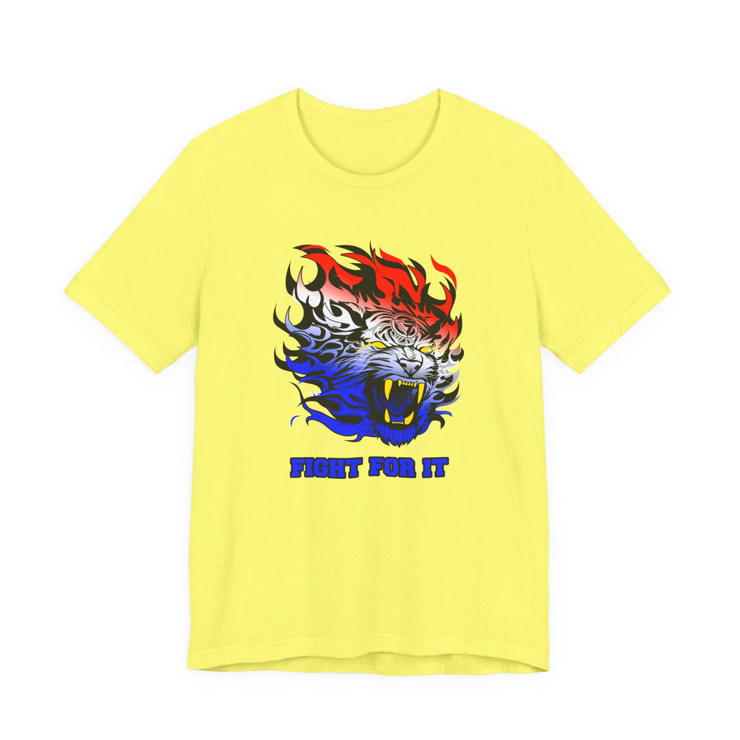 TIGER FLAME RED WHITE BLUE FADE/FIGHT FOR IT