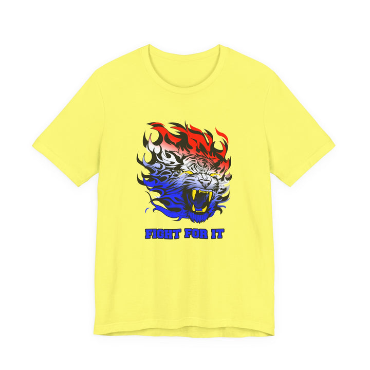 TIGER FLAME RED WHITE BLUE FADE/FIGHT FOR IT