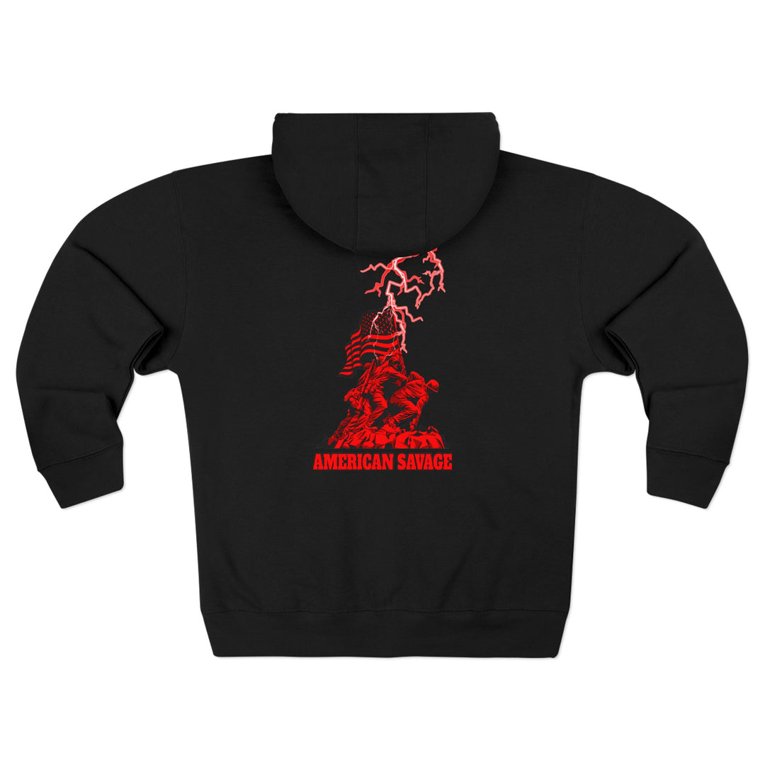 CG  AMERICAN WARRIORS RED  /AMERICAN SAVAGE ZIP UP