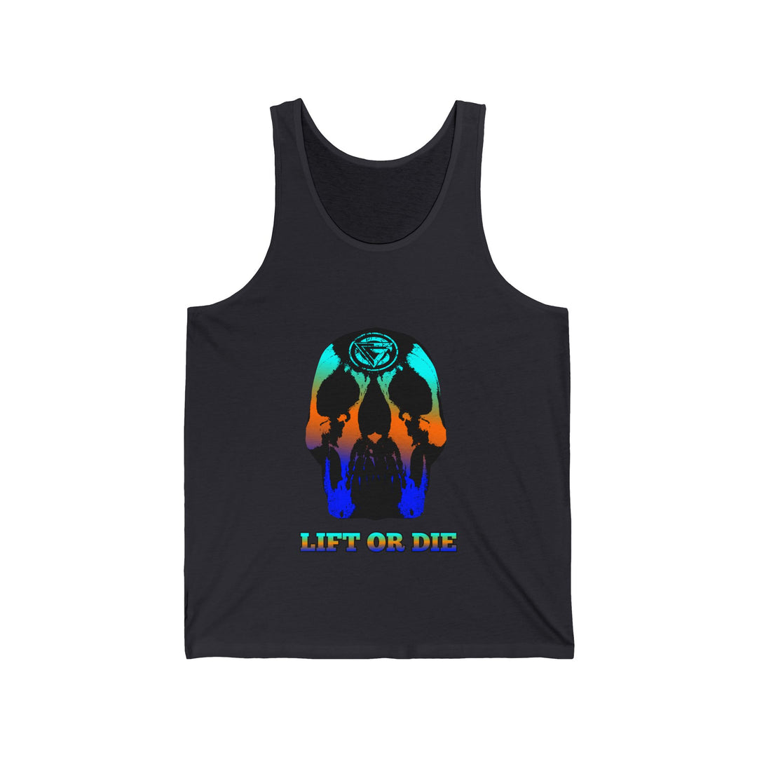 SKULLATOR TANK BLUE ORANGE AQUA /LIFT OR DIE