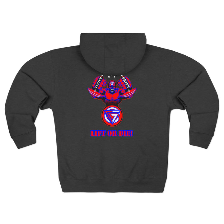 MAC SNAP RED BLUE /LIFT OR DIE ZIP UP