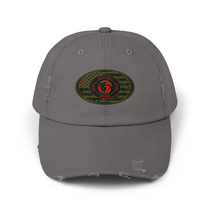 OD GREEN MILTARY BLOODY DISTRESSED TRIBUTE CAP