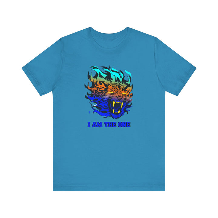 TIGER FLAME BLUE ORANGE AQUA FADE/I AM THE ONE