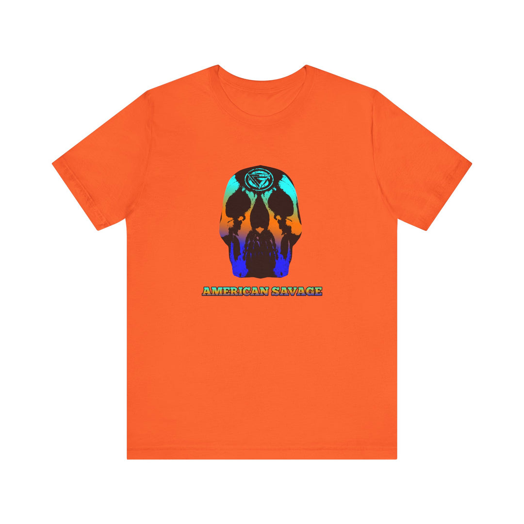 SKULLATOR BLUE ORANGE AQUA  /AMERICAN SAVAGE