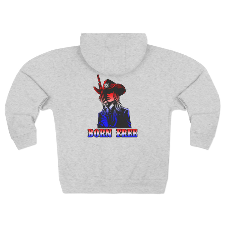 CG REBEL WOMAN RED WHITE BLUE FADE /BORN FREE ZIP UP