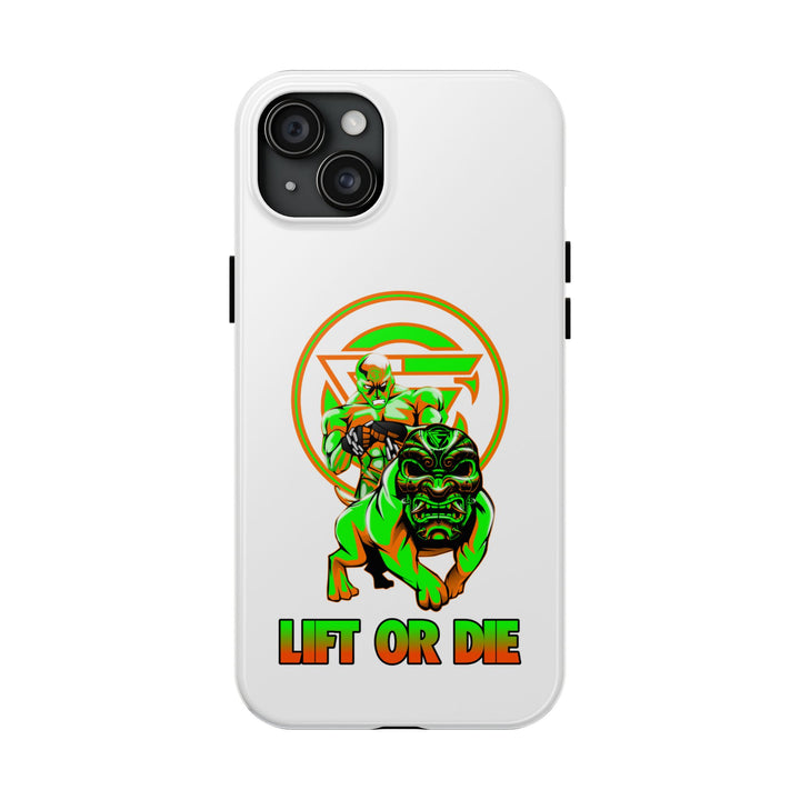 ANGRY DOG ORANGE GREEN PHONE CASE /LIFT OR DIE