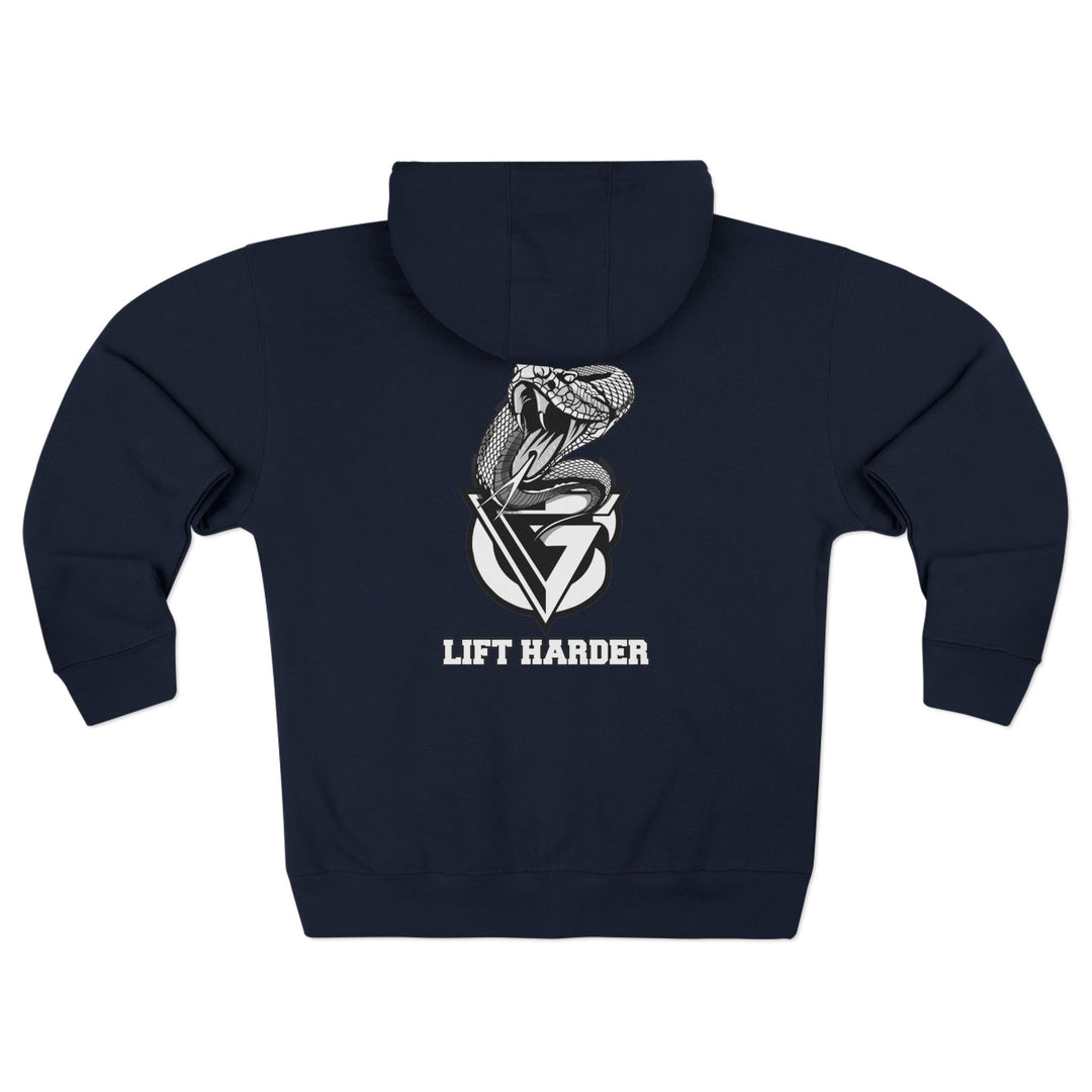 WICKED VIPER BLACK WHITE /LIFT HARDER ZIP UP (TIK TOK)