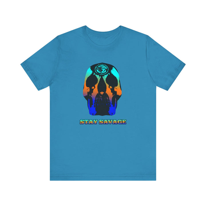 SKULLATOR BLUE ORANGE AQUA  /STAY SAVAGE