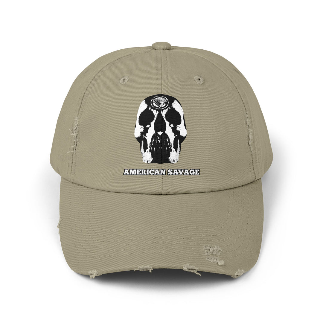 CG SKULL WHITE /AMERICAN SAVAGE CAP
