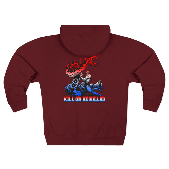 CG SERPENT SLAYER RED WHITE BLUE FADE /KILL OR BE KILLED ZIP UP