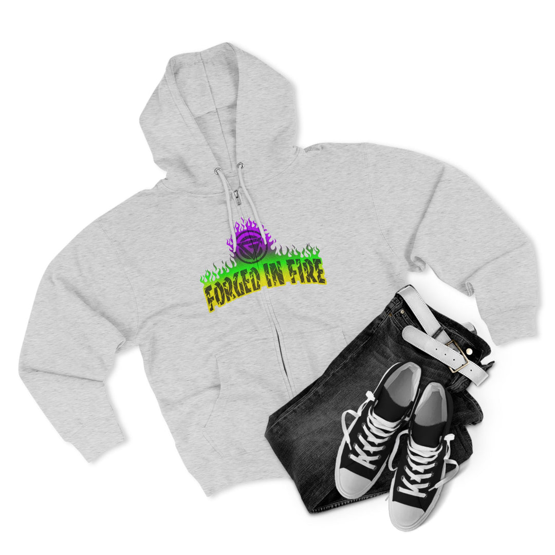 CG LIFT KICK YELLOW GREEN PURPLE FADE/WELCOME TO THE JUNGLE ZIP UP