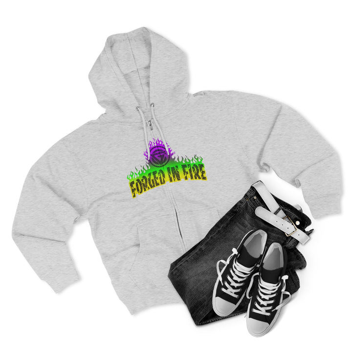 CG LIFT KICK YELLOW GREEN PURPLE FADE/WELCOME TO THE JUNGLE ZIP UP