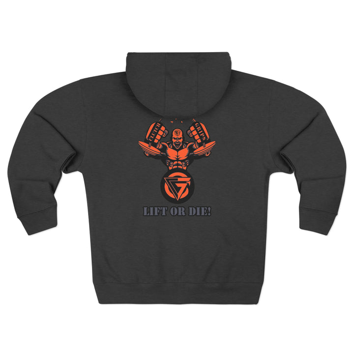 CG MAC SNAP GREY ORANGE /LIFT OR DIE ZIP UP
