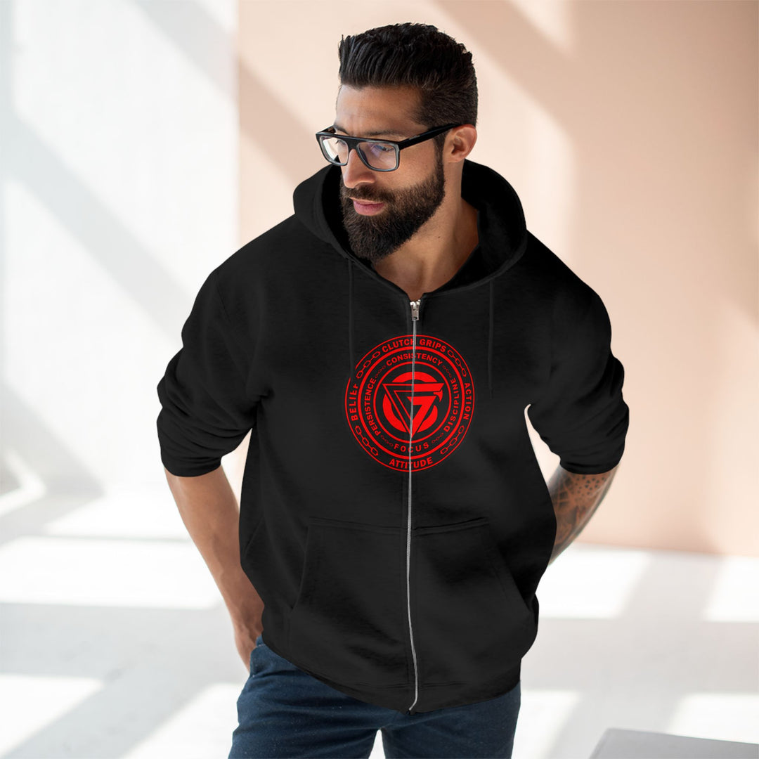 CG OUTLAW RED BLACK /THE QUIK & THE DEAD ZIP UP