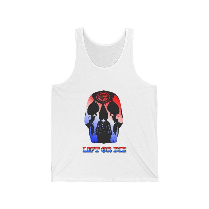 SKULLATOR TANK RED WHITE BLUE /LIFT OR DIE