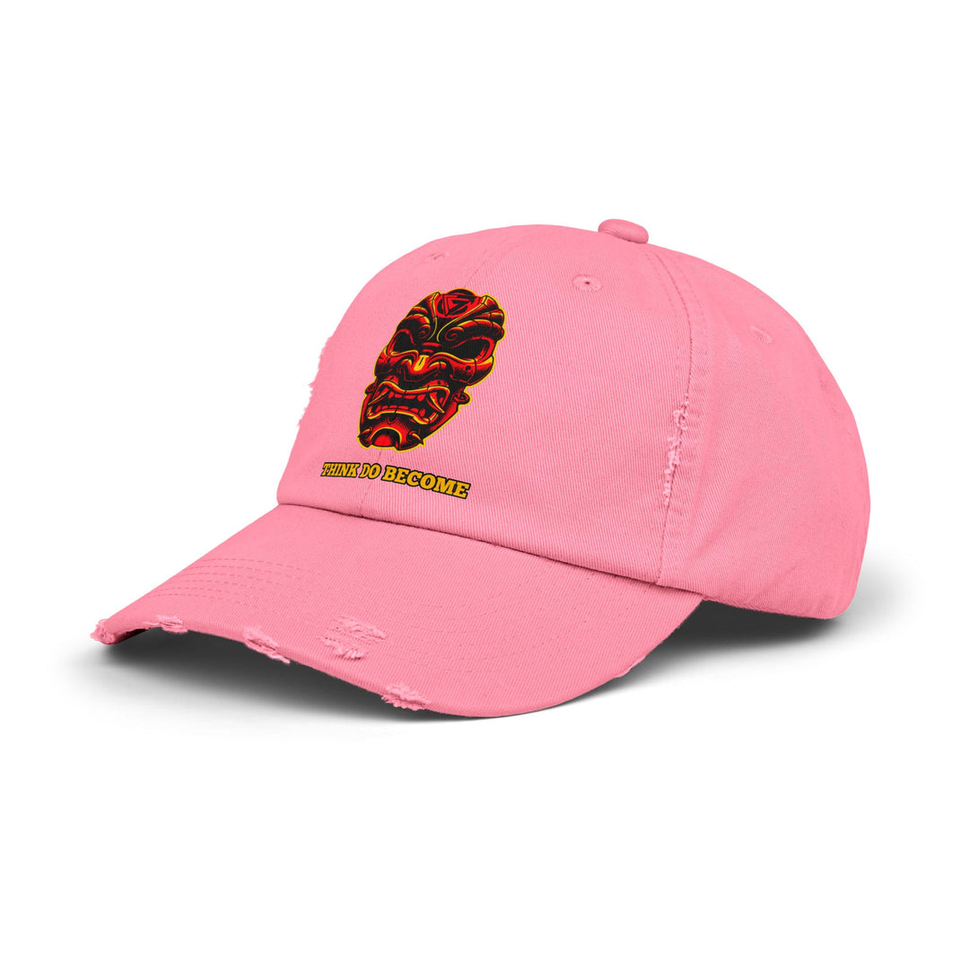 CG SAMURAI MASK RED BLACK GOLD /THINK DO BECOME CAP