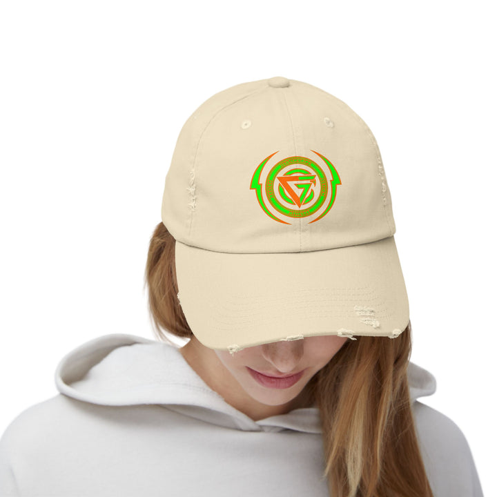 CG LOGO LIGHTNING ARCHES HYPER ORANGE GREEN /BELIEF ATTITUDE ACTION CAP