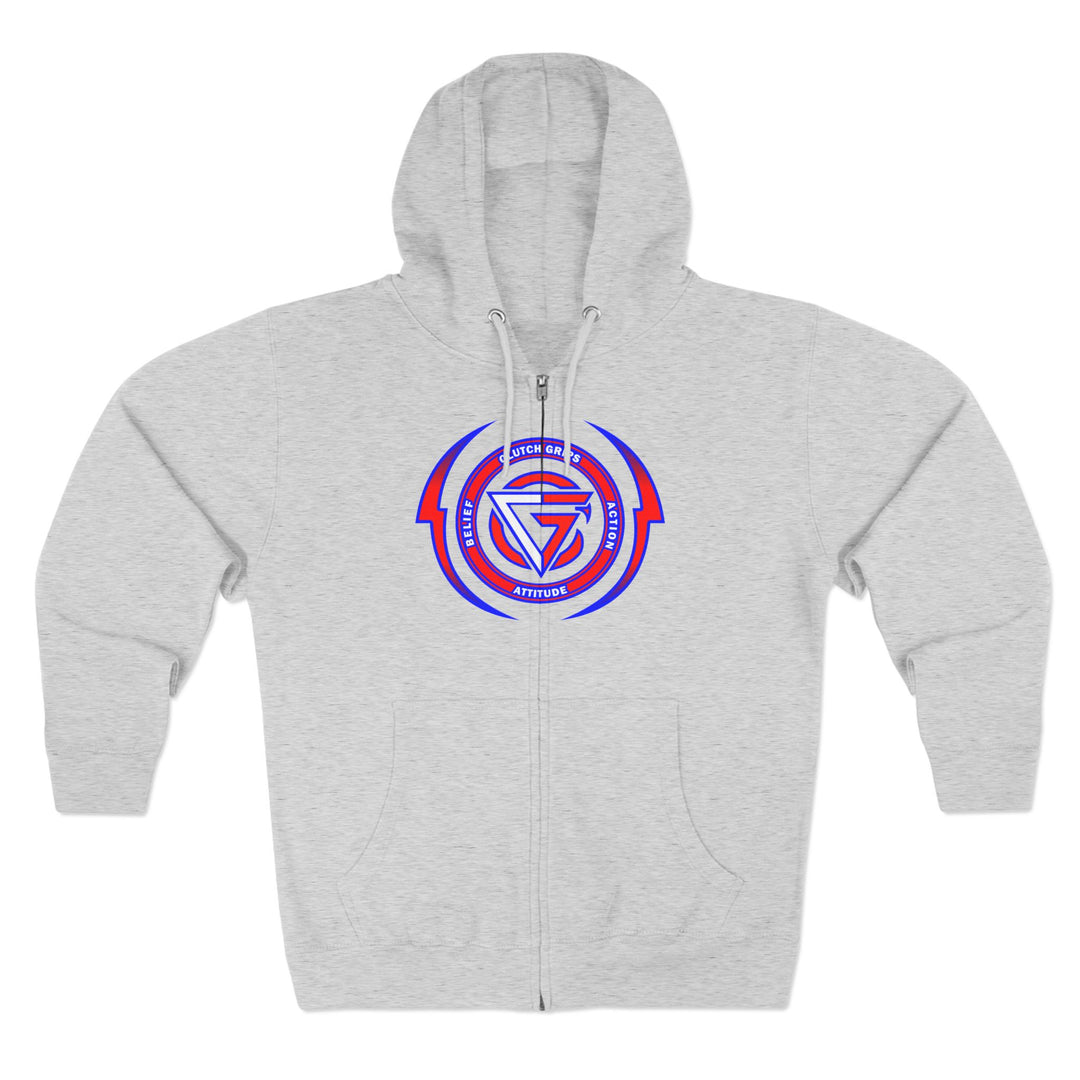 CG APE VS ZILLA 2ND FIGHT RED WHITE BLUE FADE /STAY SAVAGE ZIP UP