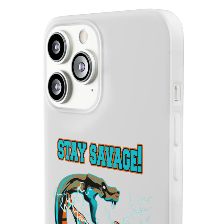 MAC VS SNAKE MIAMI COLORS AQUA ORANGE PHONE CASE /STAY SAVAGE