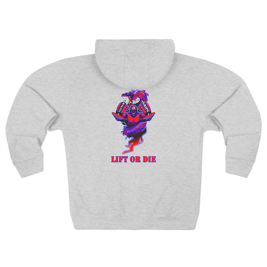 MAC DRAGON SNAP RED BLUE /LIFT OR DIE ZIP UP