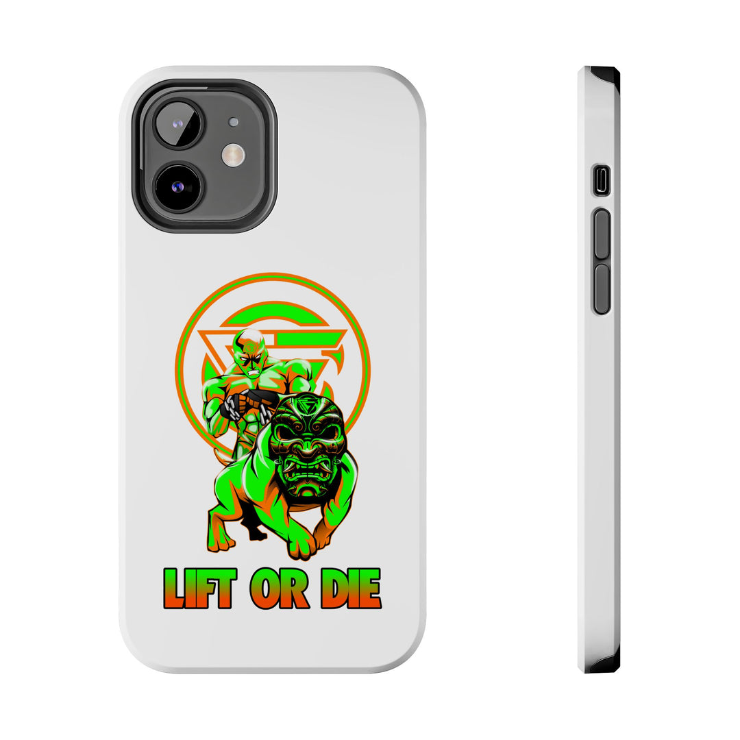 ANGRY DOG ORANGE GREEN PHONE CASE /LIFT OR DIE