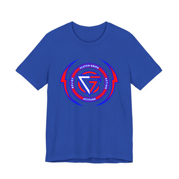 CG DBL ARCH LIGHTBOLT RED WHITE BLUE LOGO