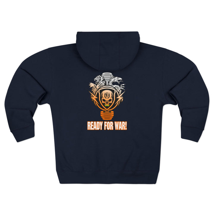 CG SKULLATOR SGL BELL DRAGON TIGER ORANGE WHITE  FADE /READY FOR WAR ZIP UP
