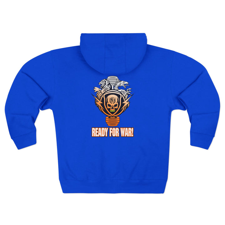 CG SKULLATOR SGL BELL DRAGON TIGER ORANGE WHITE  FADE /READY FOR WAR ZIP UP