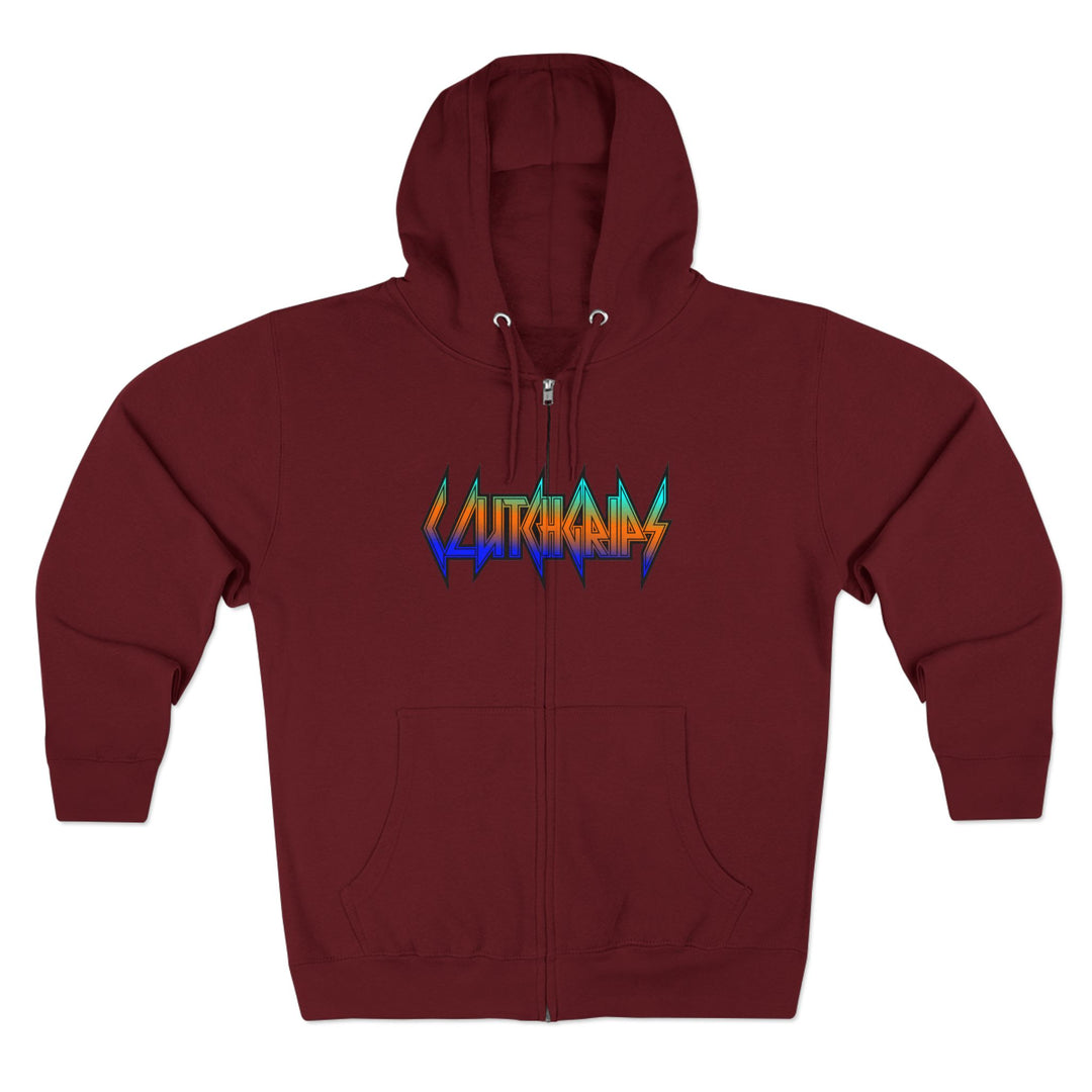 CG TIGER FLAME BLUE ORANGE AQUA FADE /LIFT OR DIE ZIP UP