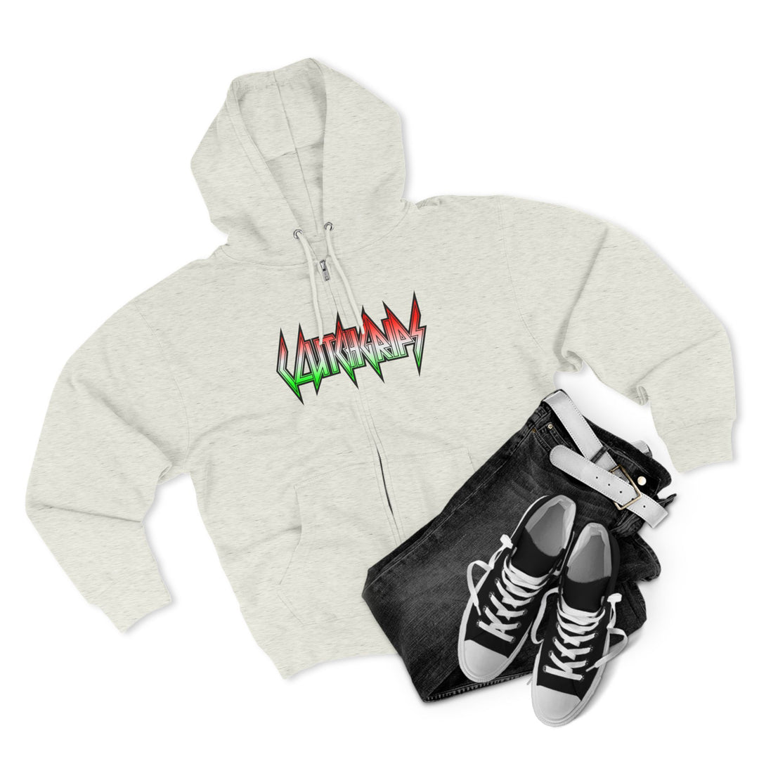 CG SKULL RED WHITE GREEN /READY FOR WAR ZIP UP