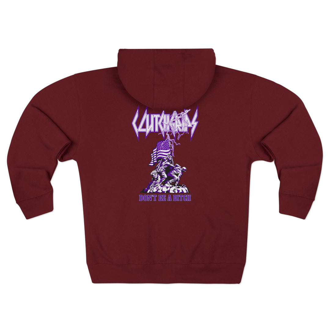 CG PATRIOT WARRIOR PURPLE WHITE /DONT BE A BITCH ZIP UP