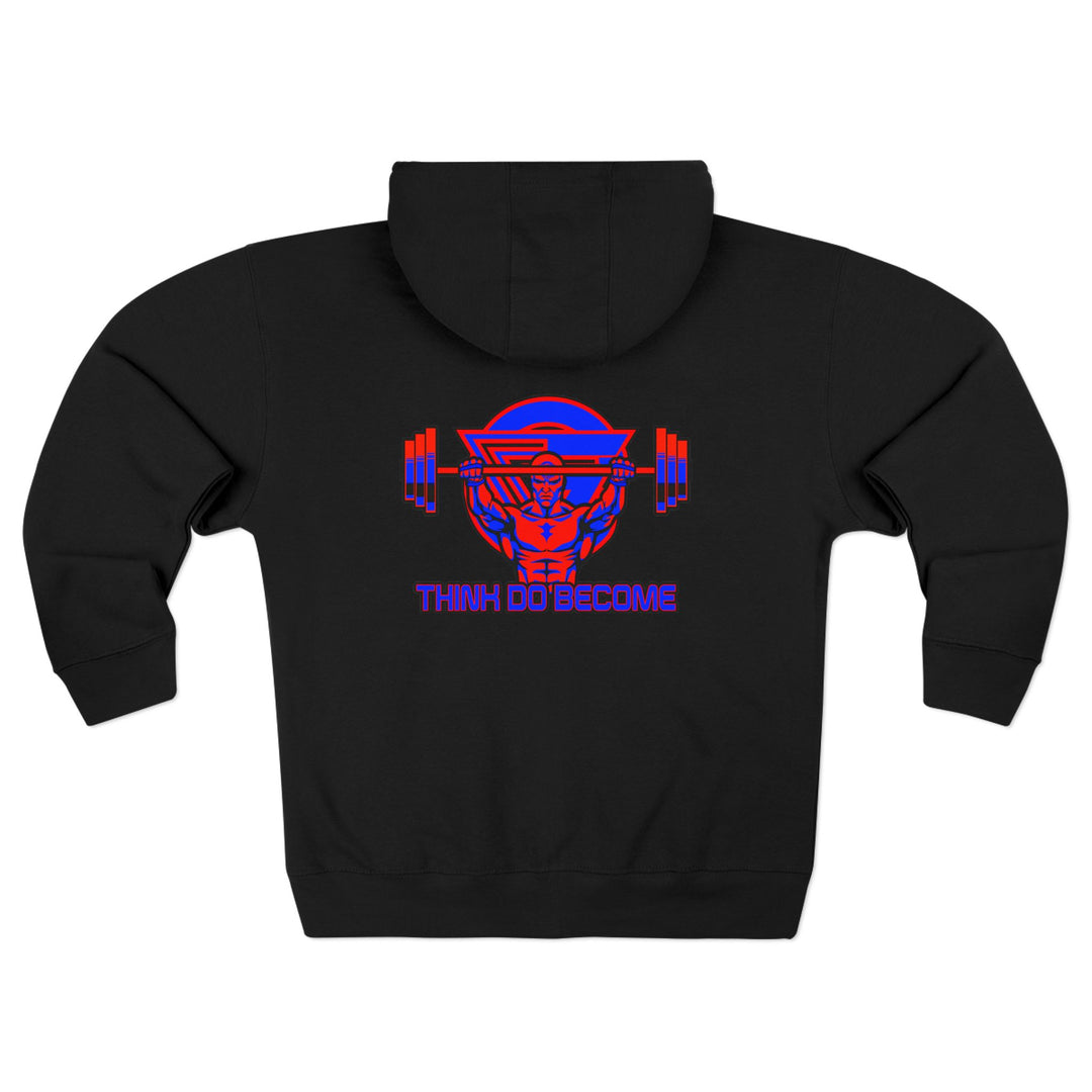 ENTER THE MAC HYPER RED BLUE/THINK DO BECOME ZIP UP