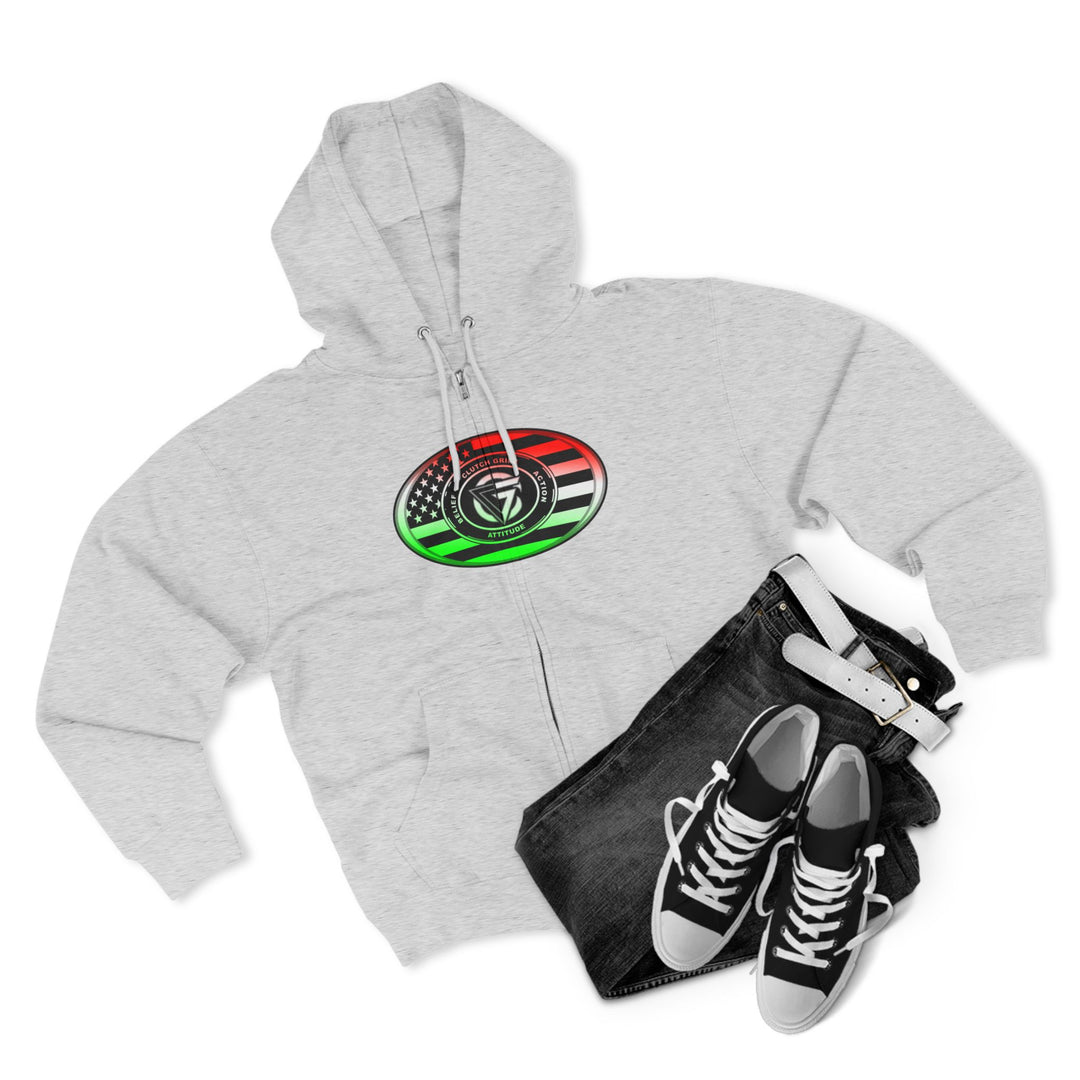 CG SERPENT SLAYER RED WHITE GREEN FADE /I AM THE ONE ZIP UP