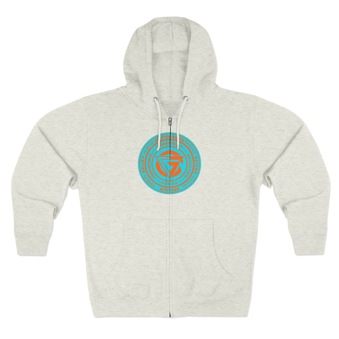 CG BIG MAC CHIEF AQUA ORANGE/VICTORY OR DEATH ZIP UP