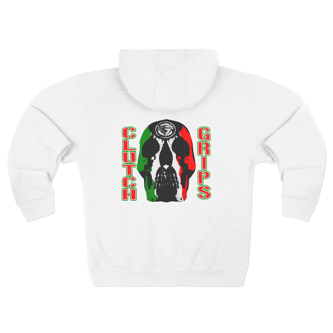 CG SKULL RED WHITE GREEN/CLUTCHGRIPS ZIP UP