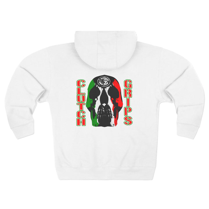 CG SKULL RED WHITE GREEN/CLUTCHGRIPS ZIP UP