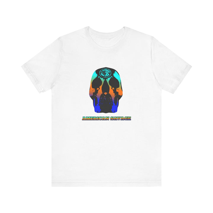 SKULLATOR BLUE ORANGE AQUA  /AMERICAN SAVAGE