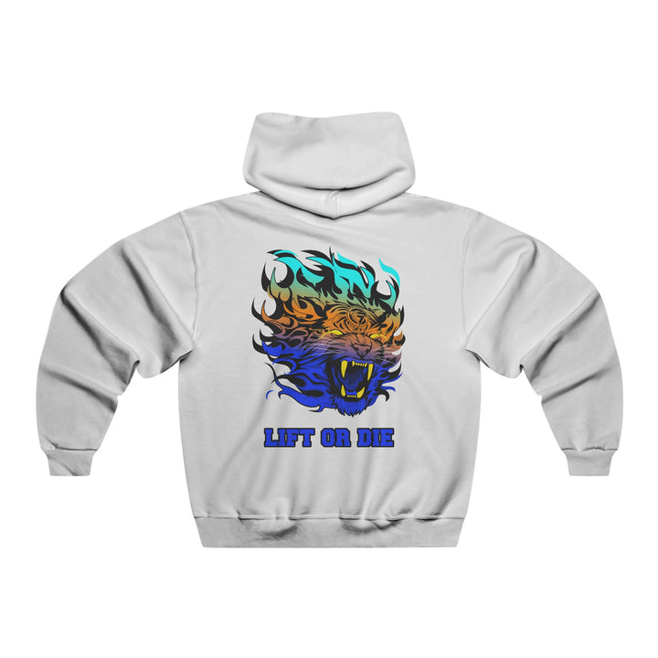 TIGER FLAME BLUE ORANGE AQUA /LIFT OR DIE