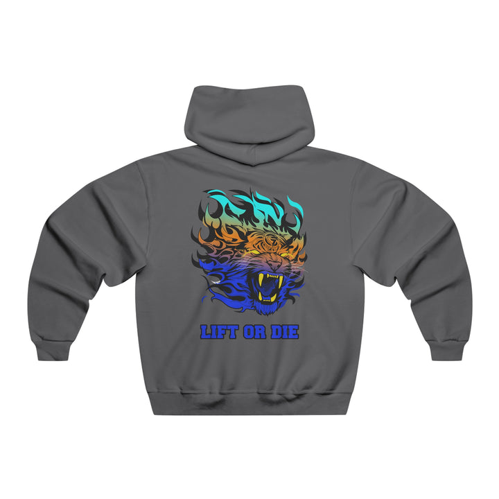 TIGER FLAME BLUE ORANGE AQUA /LIFT OR DIE
