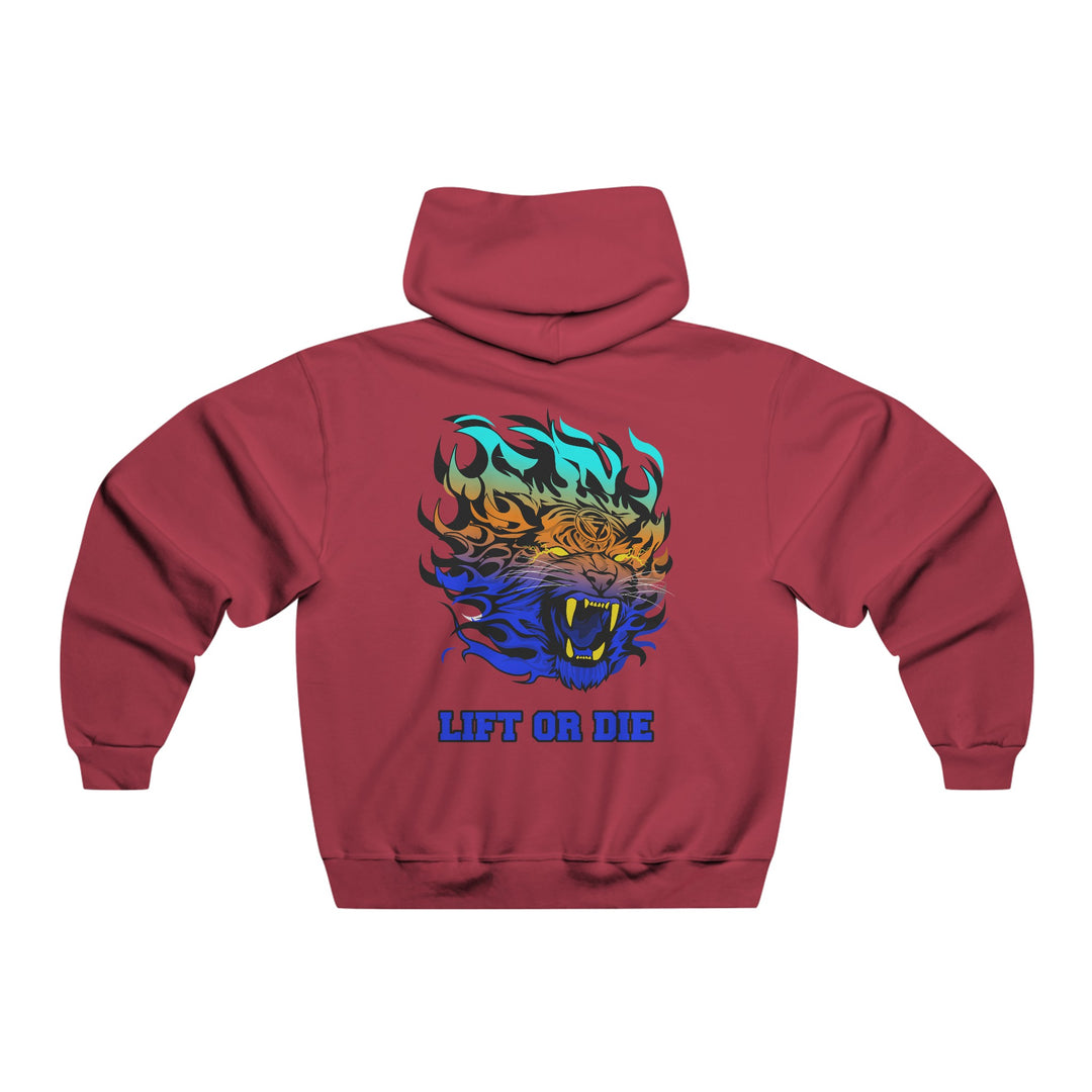 TIGER FLAME BLUE ORANGE AQUA /LIFT OR DIE