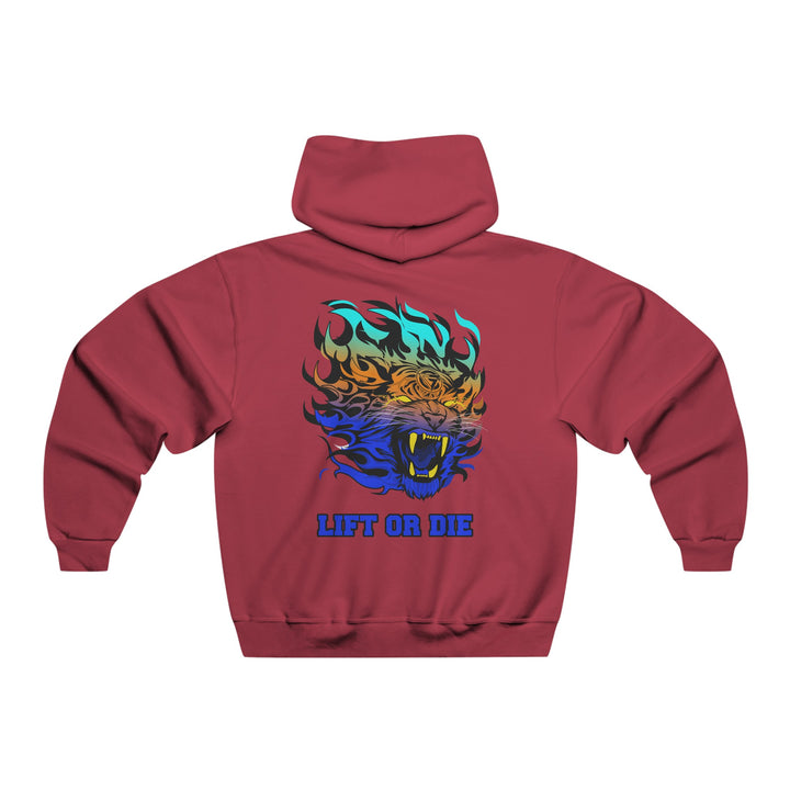 TIGER FLAME BLUE ORANGE AQUA /LIFT OR DIE