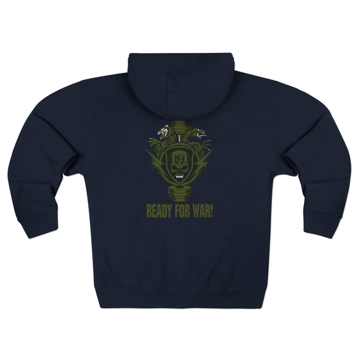 CG SGL SKULL DRAGON TIGER BELL ARMY GREEN/READY FOR WAR ZIP UP