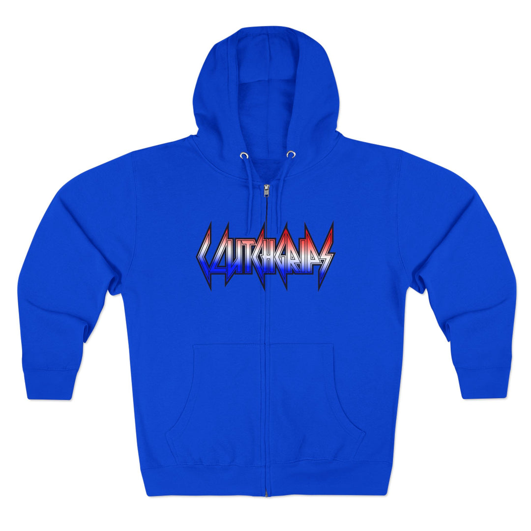 CG APE VS ZILLA 2ND FIGHTRED WHITE BLUE FADE /CONQUER ZIP UP