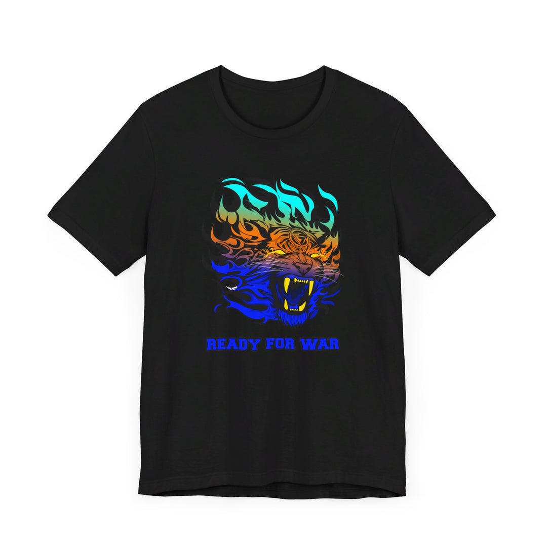 TIGER FLAME BLUE ORANGE AQUA FADE/READY FOR WAR