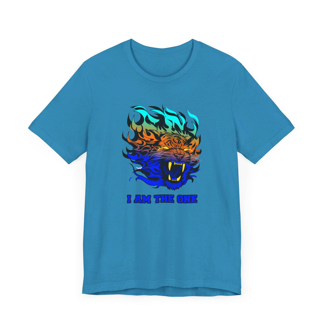 TIGER FLAME BLUE ORANGE AQUA FADE/I AM THE ONE