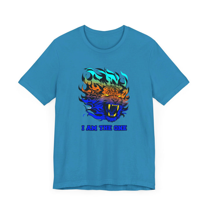 TIGER FLAME BLUE ORANGE AQUA FADE/I AM THE ONE