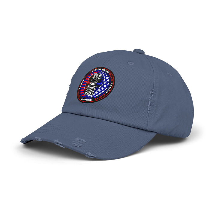 SAMURAI MASK RED WHITE BLUE FLAG/BELIEF ATTITUDE ACTION CAP