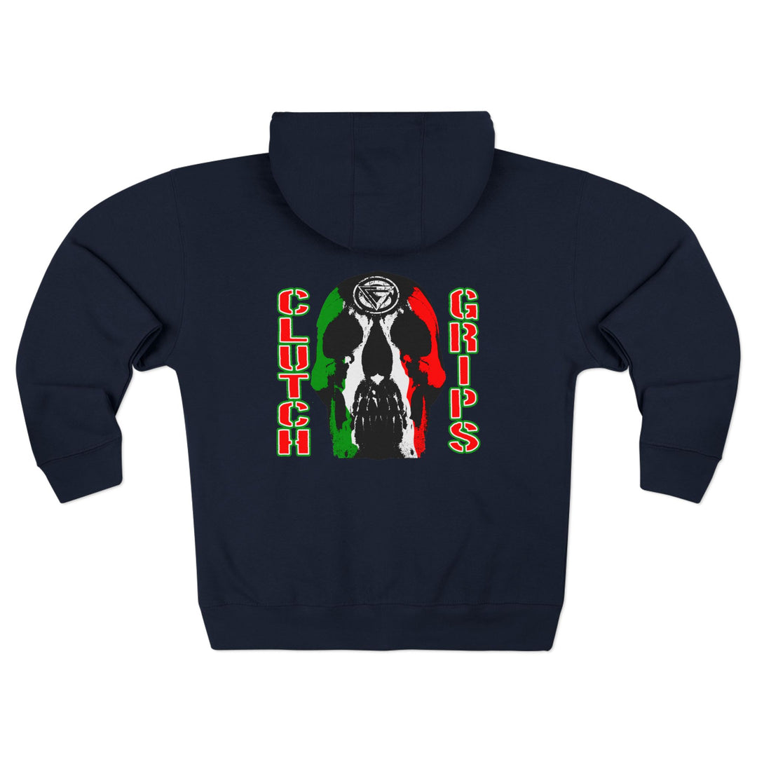 CG SKULL RED WHITE GREEN/CLUTCHGRIPS ZIP UP